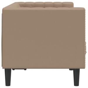 Sofa chesterfield, 2-os., cappuccino, sztuczna skÃ³ra
