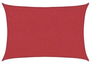 Żagiel przeciwsłoneczny, 160 g/m², czerwony, 3x4,5 m, hdpe