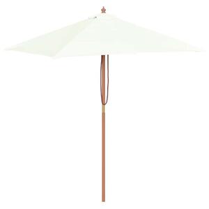 Parasol ogrodowy na drewnianym słupku, 150 x 200 cm, piaskowy