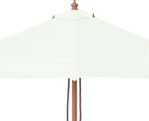 Parasol ogrodowy na drewnianym słupku, 150 x 200 cm, piaskowy