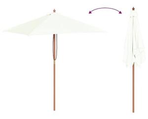 Parasol ogrodowy na drewnianym słupku, 150 x 200 cm, piaskowy