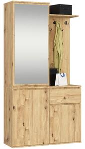 Garderoba z lustrem dąb artisan M7-M75