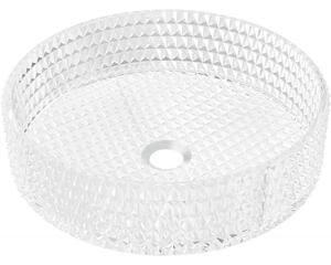 Mexen Aura szklana umywalka nablatowa 39 x 39 cm, transparent - 24013900