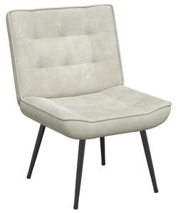 Fotel relaksacyjny kremowy 64x74x84 cm aksamitny