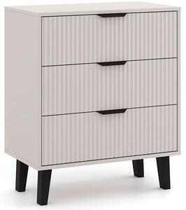Komoda kaszmirowa z 3 szufladami na nóżkach W5-B57