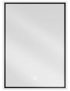 Mexen Erma lustro łazienkowe podświetlane 50 x 70 cm, LED 6000K, antypara, rama czarna - 9814-050-070-611-70