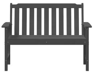 Ławka ogrodowa czarny 120 x 59 x 88 cm hdpe