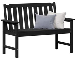 Ławka ogrodowa czarny 120 x 59 x 88 cm hdpe