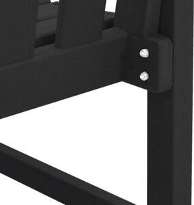 Ławka ogrodowa czarny 120 x 59 x 88 cm hdpe
