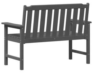 Ławka ogrodowa czarny 120 x 59 x 88 cm hdpe