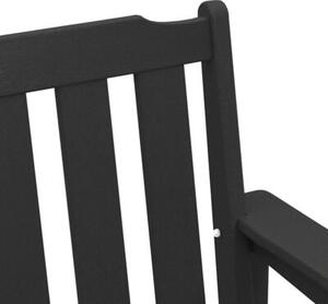 Ławka ogrodowa czarny 120 x 59 x 88 cm hdpe