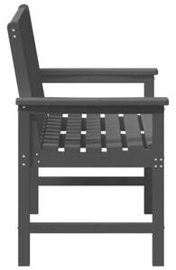 Ławka ogrodowa czarny 120 x 59 x 88 cm hdpe