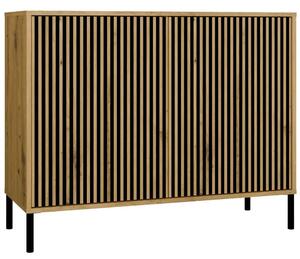 Komoda na nóżkach z lamelami dąb artisan C7-D31