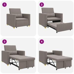 RozkÅadana sofa fotelowa 3-w-1 w kolorze ciemnoszarym