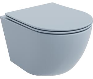 Mexen Lena miska wc Rimless z deską wolnoopadającą slim, duroplast, szara-niebieska mat - 30224069