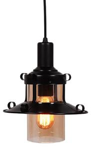 LAMPA WISZĄCA INDUSTRIALNA LOFT CZARNA CAPRI W1