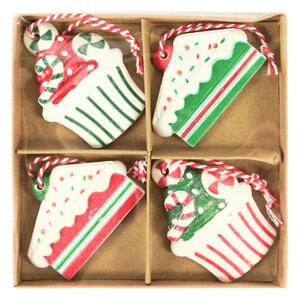 Zestaw 4 szt. ozdób świątecznych CHRISTMAS PATISSERIE 6 cm