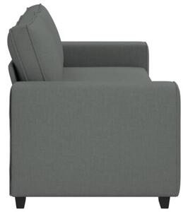 Sofa 3-osobowa, ciemnoszara, 220x77x82 cm, tapicerowana tkaninÄ