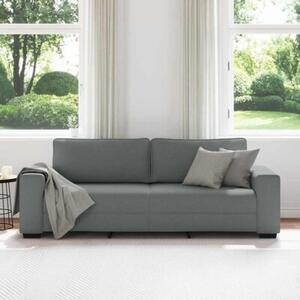 Sofa 3-osobowa, ciemnoszara, 220x77x82 cm, tapicerowana tkaninÄ