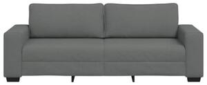 Sofa 3-osobowa, ciemnoszara, 220x77x82 cm, tapicerowana tkaninÄ
