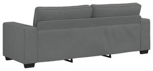 Sofa 3-osobowa, ciemnoszara, 220x77x82 cm, tapicerowana tkaninÄ