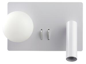 Nubelo - kinkiet 13 cm okrągły LED 3 W minimalistyczny nowoczesny biały - LEWY