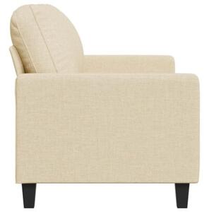 Sofa, 2-osobowa kremowa, 140 cm, tapicerowana tkaninÄ