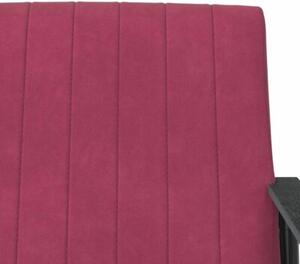 Elegancki fotel aksamitny w kolorze czerwonego wina z ergonomicznym wsparciem