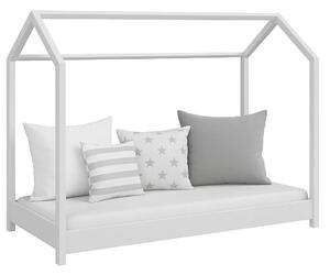 Białe łóżko dziecięce typu domek 80x180 G8-D40