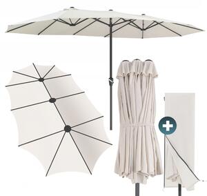 Podwójny parasol MIAMI, 460 × 270 cm, beżowy Kingsleeve