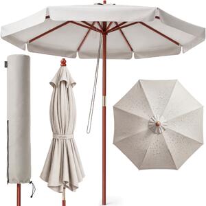 Parasol MALAGA, Ø330cm, beżowy Kingsleeve