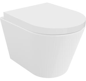 Mexen Rico miska wc Rimless z deską wolnoopadającą twarda, duroplast, biała połysk - 30720200