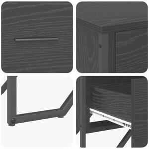 Komoda z szufladami 2 szt. czarny dÄ b 91 x 35,5 x 74,5 cm
