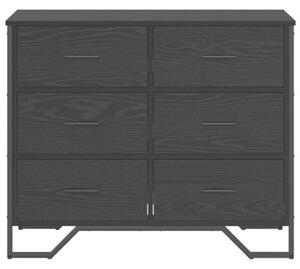 Komoda z szufladami 2 szt. czarny dÄ b 91 x 35,5 x 74,5 cm