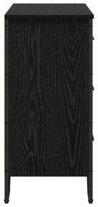 Komoda z szufladami 2 szt. czarny dÄ b 91 x 35,5 x 74,5 cm