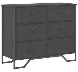 Komoda z szufladami 2 szt. czarny dÄ b 91 x 35,5 x 74,5 cm