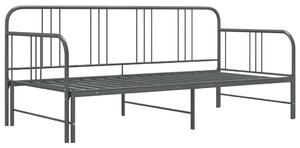 Szare rozkładane metalowe łózko 90x200 cm F4-Z35