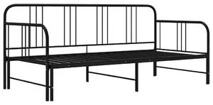 Czarne Metalowe Łóżko Rozkładane 90X200 Cm P7-L65
