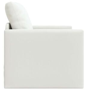 Sofa bed biaÅy 74 x 77 x 81 cm sztuczna skÃ³ra