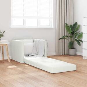 Sofa bed biaÅy 74 x 77 x 81 cm sztuczna skÃ³ra