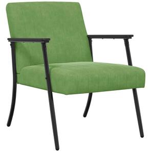 Elegancki fotel aksamitny w jasnozielonym kolorze