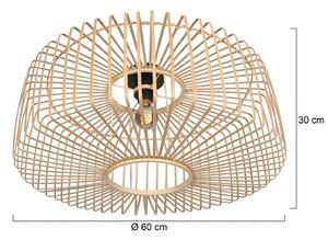 Steinhauer Lampa sufitowa Bloeba, możliwość ściemniania, jasne drewno, salon / jadalnia, drewno, skandynawski