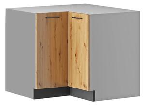 Narożna szafka kuchenna z podwójnymi drzwiczkami dąb artisan 90 cm G4-E58