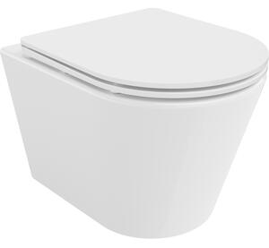 Mexen Rico miska wc Rimless z deską wolnoopadającą slim, duroplast, biała połysk - 30720300
