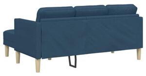 Zestaw sof niebieski 173 x 131 x 67 cm tkanina