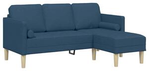 Zestaw sof niebieski 173 x 131 x 67 cm tkanina