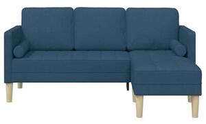 Zestaw sof niebieski 173 x 131 x 67 cm tkanina