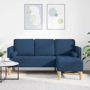 Zestaw sof niebieski 173 x 131 x 67 cm tkanina