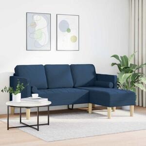 Zestaw sof niebieski 173 x 131 x 67 cm tkanina