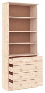 Biblioteczka z szufladami alta, 77x35x186,5 cm, lita sosna
